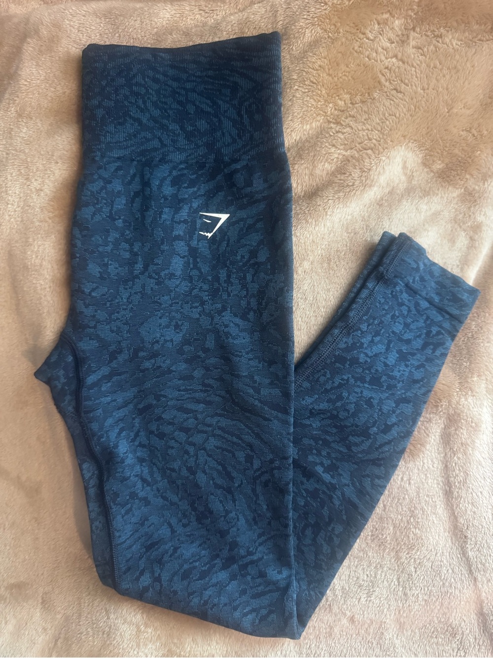 Gymshark Dark Blue Animal-Print Leggings